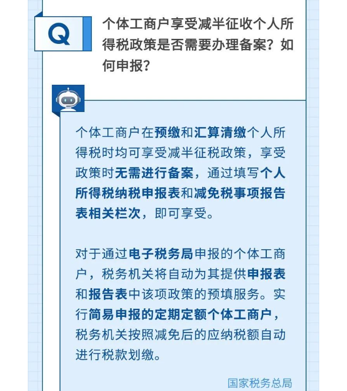 如何享受減半征收個(gè)人所得稅政策？@個(gè)體工商戶，這樣申報(bào)